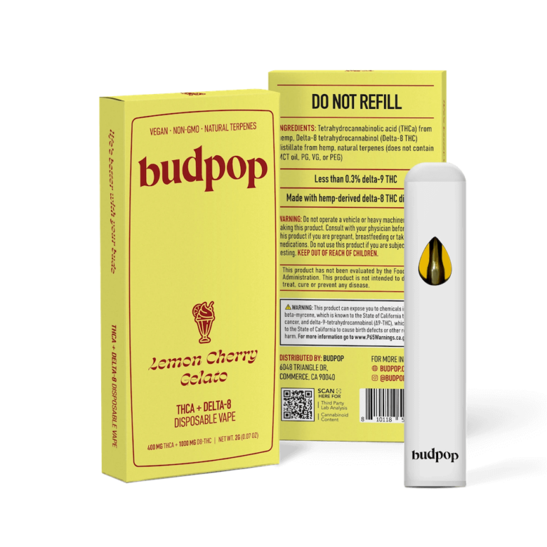 Budpop THCa Vape Pens(Lemon Cherry Gelato)