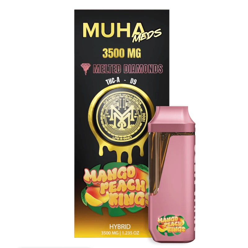 Muha Meds THCa vape Disposable 3.5g (mango Peach Rings)