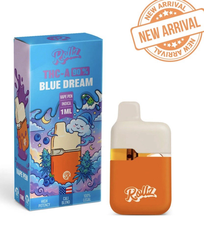 ROLLZ THCA VAPE PEN 1.0 ml 90%(BLUE DREAM)