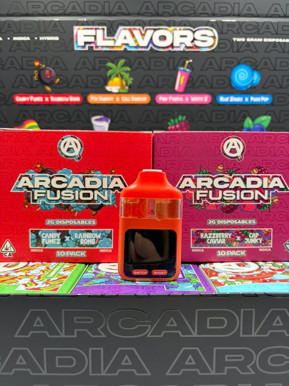 Arcadia Fusion Candy Fumez x Rainbow Bomb Disposable
